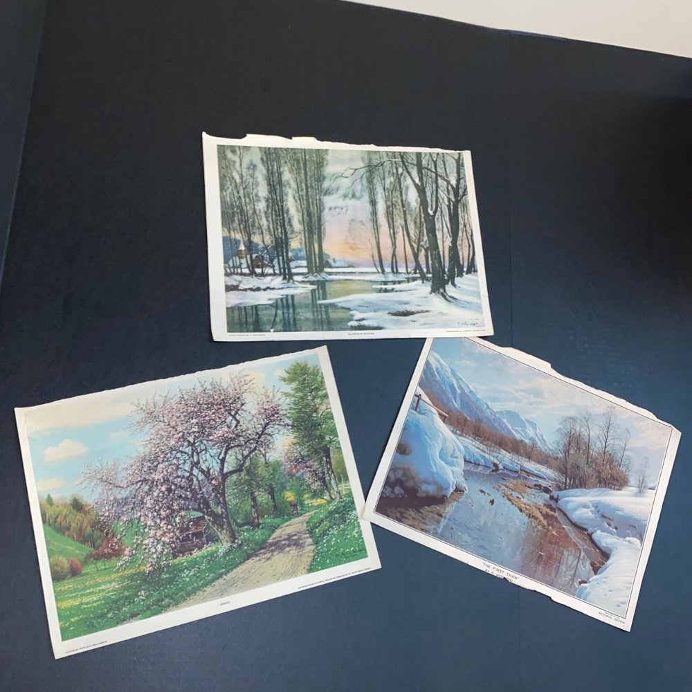 Vintage Landscape Prints from mid 1920's Lot of 3